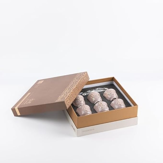 rayihni Arabic Coffee Set 7 Pcs From Jiwar  Purple  Gold - Image 3