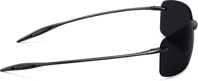 JULI Eyewear نظارات شمسية رياضية JULI للرجال والنساء إطار بدون حواف TR90 للجري وصيد الأسماك والجولف وركوب الأموا�� والقيادة - Image 3