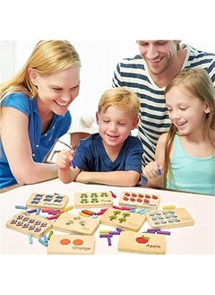 DURKU Wooden Counting Number Peg Board - Montessori Math Toy for Kids  - Image 2