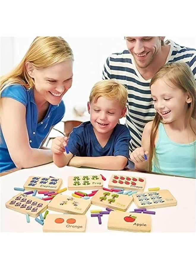DURKU Wooden Counting Number Peg Board - Montessori Math Toy for Kids  - Image 2