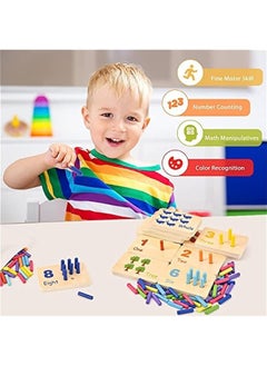 DURKU Wooden Counting Number Peg Board - Montessori Math Toy for Kids  - Image 5