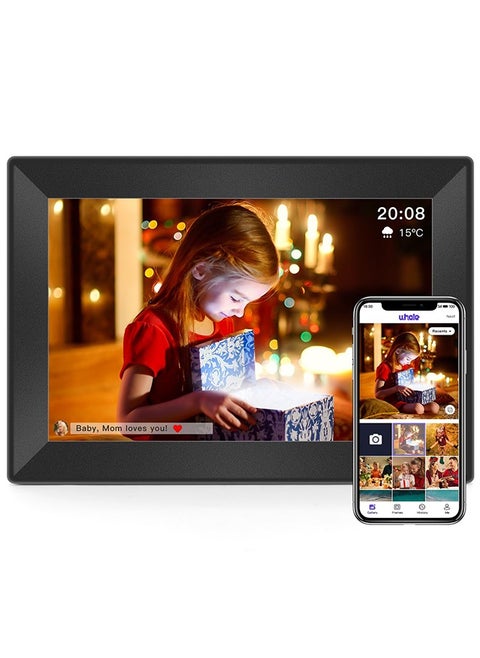 10.1inch Digital Picture Frame WiFi Smart Digital Photo Frame 1280 * 800 IPS HD Touch Screen Electronic Photo frame 16GB Storage, Use app Anytime Share Photos and Videos into Photo Frame
