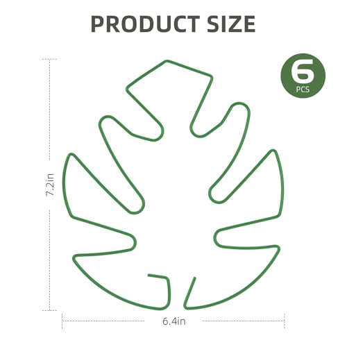 Yeomant 6PCS Iron Monstera Plant Support, Uniquely Designed Indoor Plant Accessories, Stable Plant Support Stakes for Indoor Plant, Turtle Shell Bamboo Clamp Set for Thriving Growth - Image 2