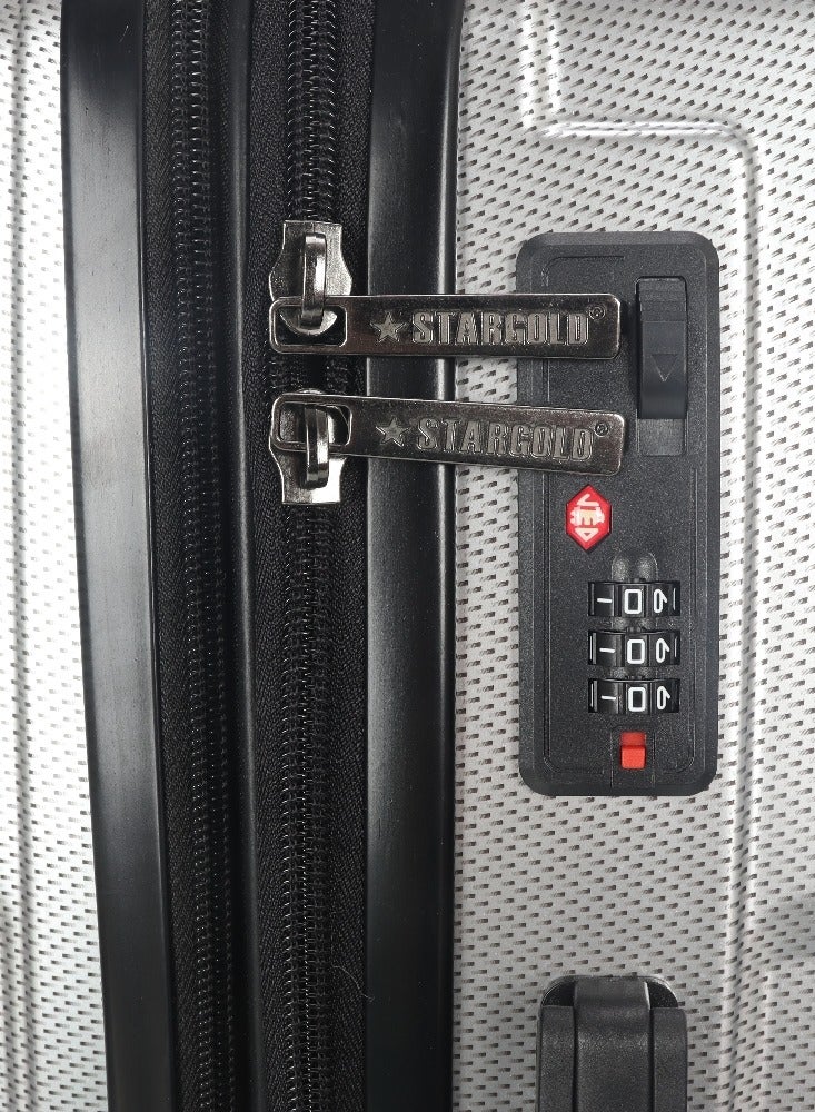 ستارجولد طقم حقائب سفر بعجلات من 3 قطع TPC عجلات جانبية صلبة مع قفل TSA - Image 4