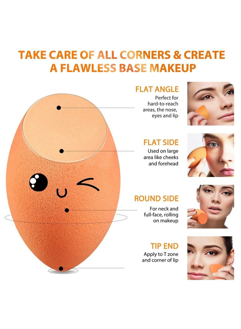 ORiTi 3-Pack Beauty Sponges Blue/Pink/Orange - Image 2