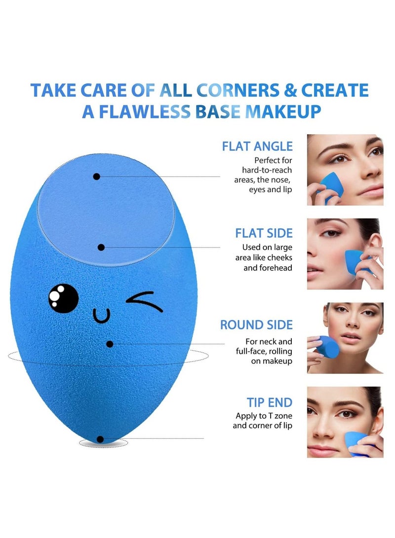 ORiTi 3-Pack Beauty Sponges Blue/Pink/Orange - Image 3