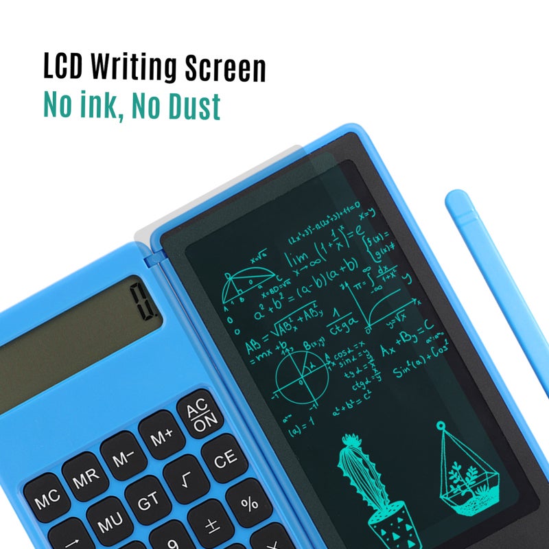 Smart Calculator 12-Digit Black LCD Writing Tablet - Multi-Function Write While Calculating Portable Design for Home Office School Use - Image 4