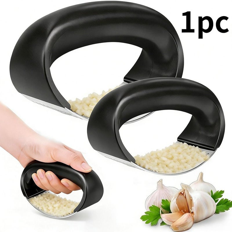 Stainless Steel Garlic Press Rocker Crusher With Ergonomic Grip Kitchen Gadget 1pc - Image 2