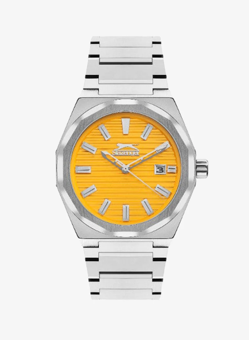 Slazenger Slazenger SL.9.2143.1.06 Men Multi Function Display Watch & Metal Strap Silver