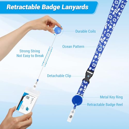 Billbotk Cruise Lanyards, 6 Pack Waterproof Cruise Luggage Tags with Ship Key Card Badge Holder Travel Lanyard Retractable, Cruise Essentials Accessories - Image 5