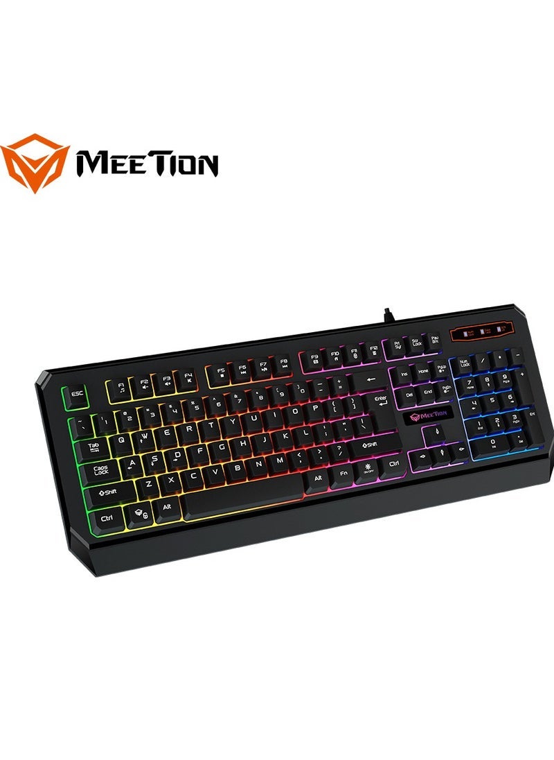 Meetion Meetion K9320 Waterproof Backlit RGB Gaming Keyboard – Durable and Spill-Resistant Design with Vibrant RGB Lighting and 19 Anti-Ghosting Keys for Precise Gaming Control – Perfect for PC Gamers Seeking Performance and Style  - Image 2