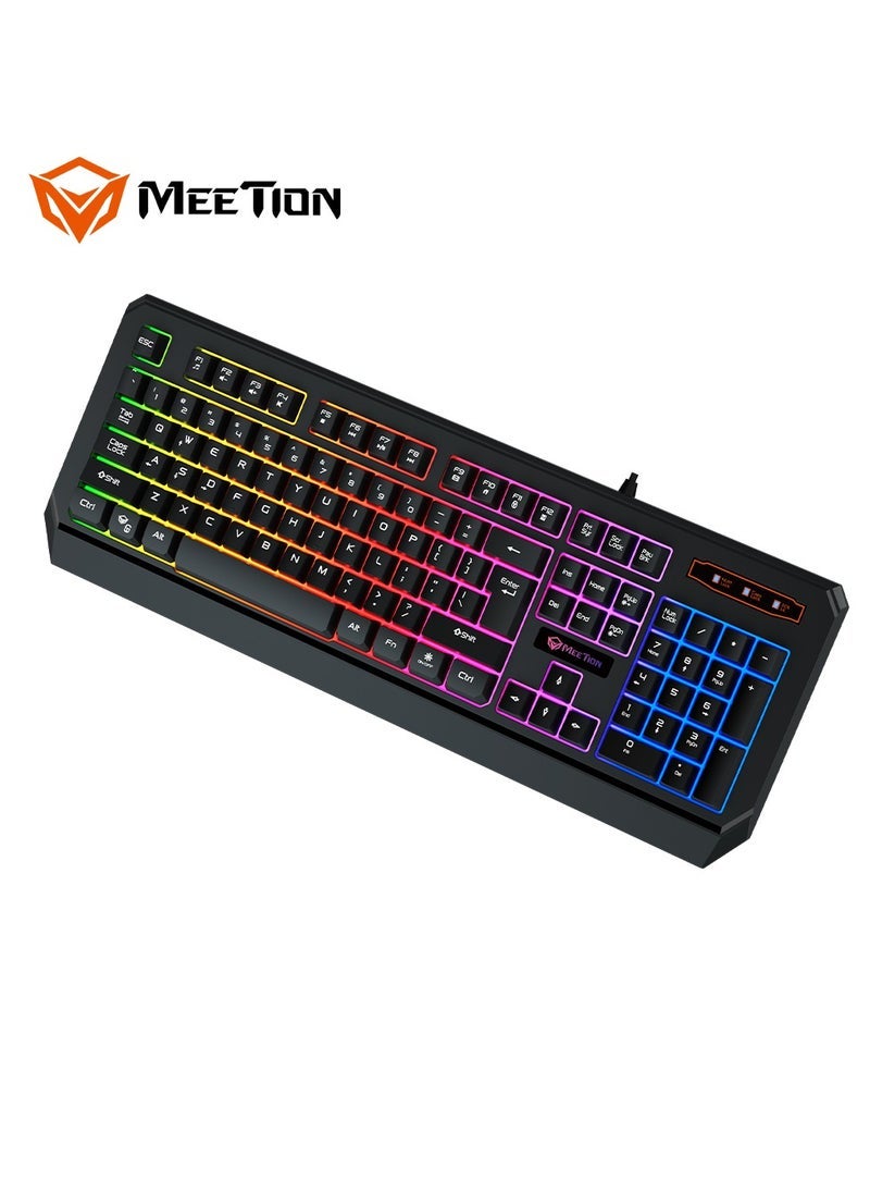 Meetion Meetion K9320 Waterproof Backlit RGB Gaming Keyboard – Durable and Spill-Resistant Design with Vibrant RGB Lighting and 19 Anti-Ghosting Keys for Precise Gaming Control – Perfect for PC Gamers Seeking Performance and Style  - Image 4