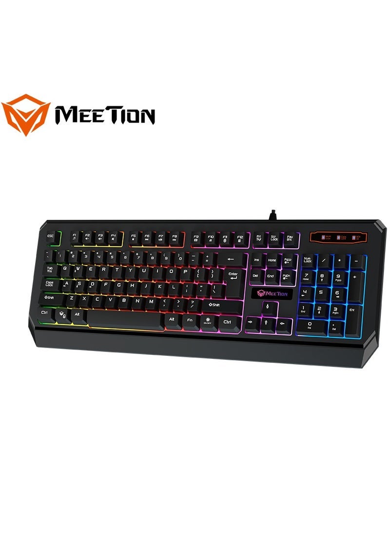 Meetion Meetion K9320 Waterproof Backlit RGB Gaming Keyboard – Durable and Spill-Resistant Design with Vibrant RGB Lighting and 19 Anti-Ghosting Keys for Precise Gaming Control – Perfect for PC Gamers Seeking Performance and Style  - Image 3
