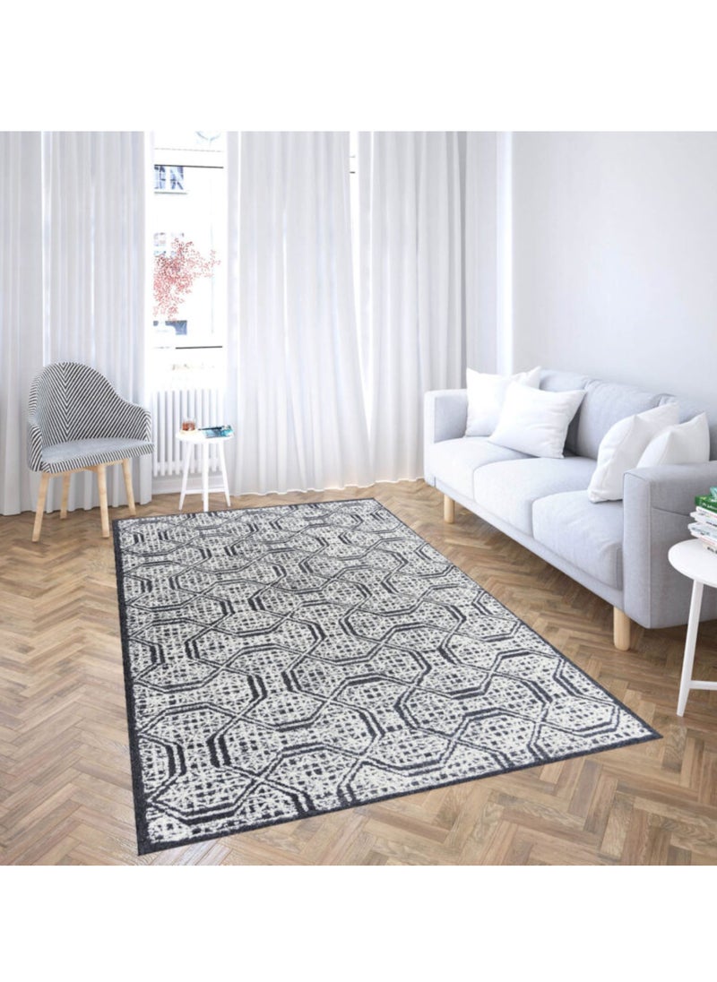 AURUM HOME - AH033B Hand Tufted  Modern Area Rug  Indoor Living Dining Bedroom Room and Gallery Area Rugs Loop Cut Pile Wool, Rectangle - Image 1