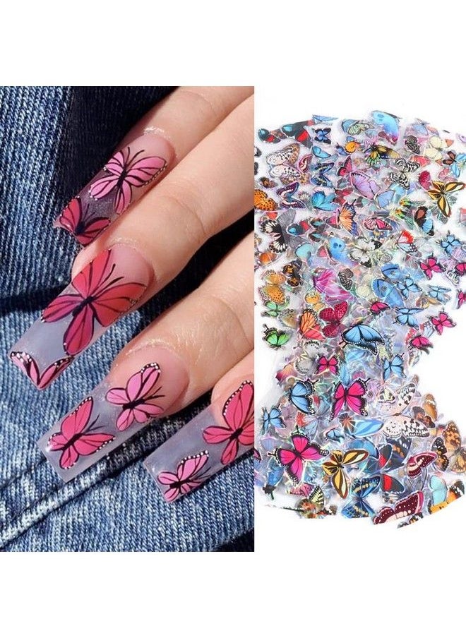 S.A.V.I 10 Sheets Nail Foil Transfer Sticker Big Butterfly Series Diy Holographic Nail Decoration Nail Foil Wraps Decal For Fingernails Women 20X4 Cm Per Sheet  - Image 5