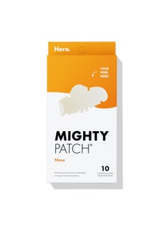 Mighty Patch ™ Nose Patch From Hero Cosmetics - Xl Hydrocolloid Pimples, Zits And Oil - Dermatologist-Approved Overnight Pore Strips To Absorb Acne Nose Gunk (10 Count)  - Image 1