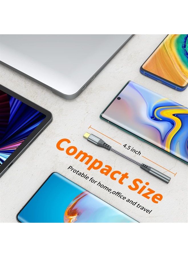JXMOX محول USB نوع C إلى جاك سماعة رأس 3.5 مم أنثوي، كابل دنجلي صوت USB C متوافق مع سامسونج جالاكسي S23 S23+ S22 S21 S20 ألترا نوت 20 10 S10 S9 بلس، بيكسل 4 3 2 XL، آيباد برو، ماك بوك - Image 4