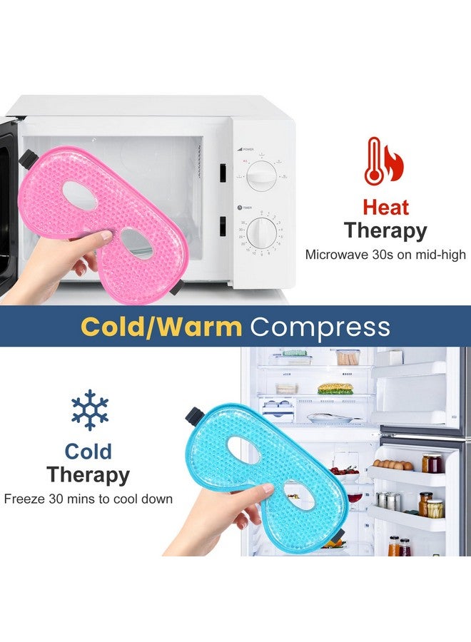 BeeVines Gel Eye Mask, 2 Pack XL Jumbo Size Cooling Ice Masks for Puffy Eyes for Men & Women, Cold & Warm Compress for Post Surgery, Puffiness, Allergies, Sinuses & Migraines Treatment - Image 5