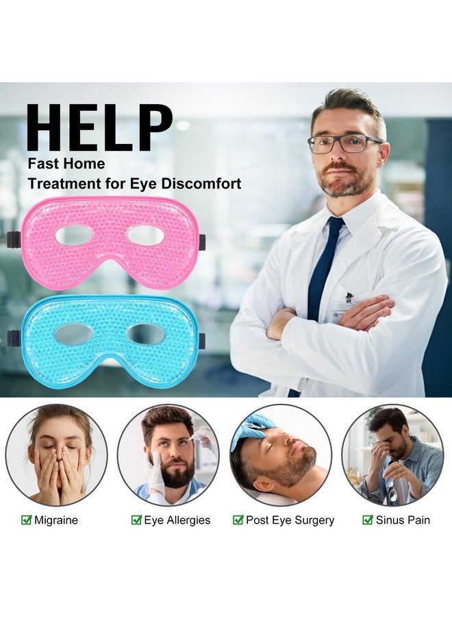 BeeVines Gel Eye Mask, 2 Pack XL Jumbo Size Cooling Ice Masks for Puffy Eyes for Men & Women, Cold & Warm Compress for Post Surgery, Puffiness, Allergies, Sinuses & Migraines Treatment - Image 4