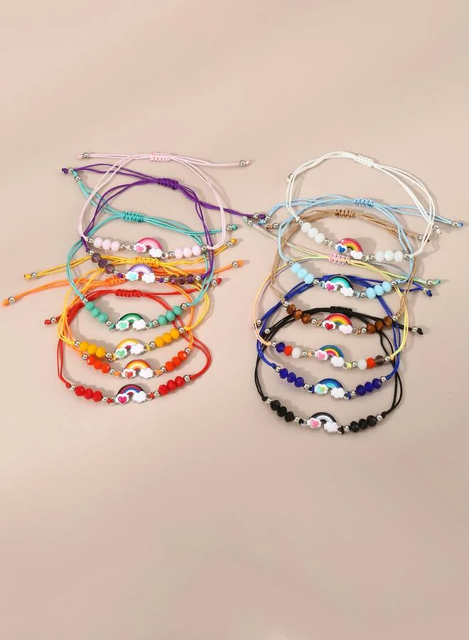 Take Two Pack of 12 - Embellished Rainbow Bracelet