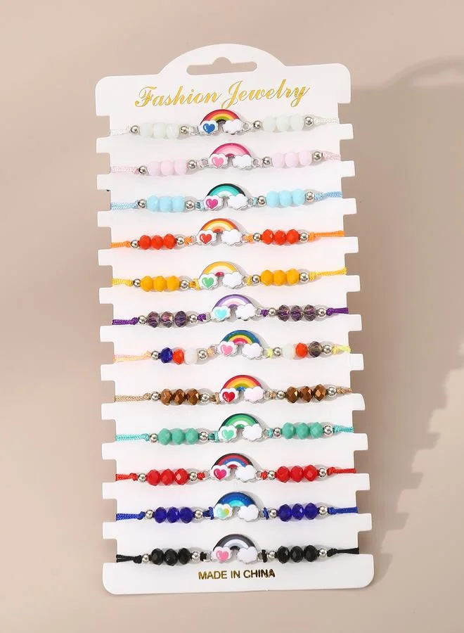 Take Two  Pack of 12 - Embellished Rainbow Bracelet for Women | Best Price UAE