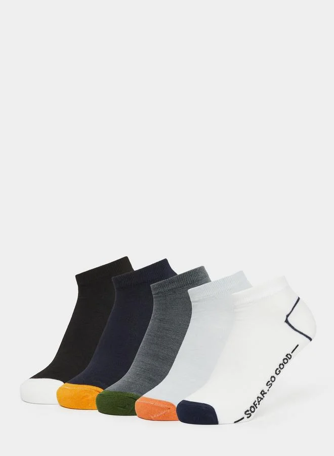 Styli Pack of 5 - Contrast Cuff Ankle Socks