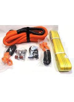 4XFORZA Towing and Recovery Kit for Off Roading with Kinetic Recovery Rope Soft Shackles Steel Shackles Flat Tow Rope and Pair of Gloves  - Image 3