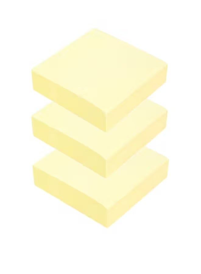 روكو 12 حزمة ملاحظات لاصقة مقاس 3x3 بوصة بإجمالي 300 ورقة أصفر - Image 1