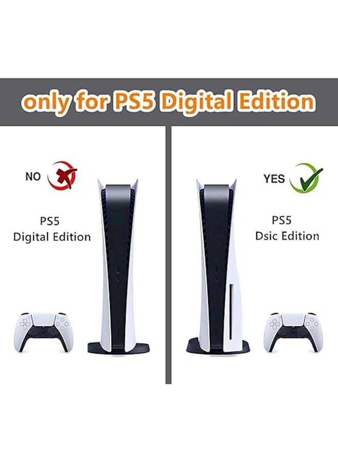IINE ملصق إصدار محرك الأقراص الضوئية PS5، مجموعة أغلفة وحدة التحكم Sony PS5، ملصق لاصق ملتف للجلد إصدار القرص PS5، ملصق فيلم واقي لجهاز PS5 Venom 2، ملصق غطاء ملصق من الفينيل  - Image 2