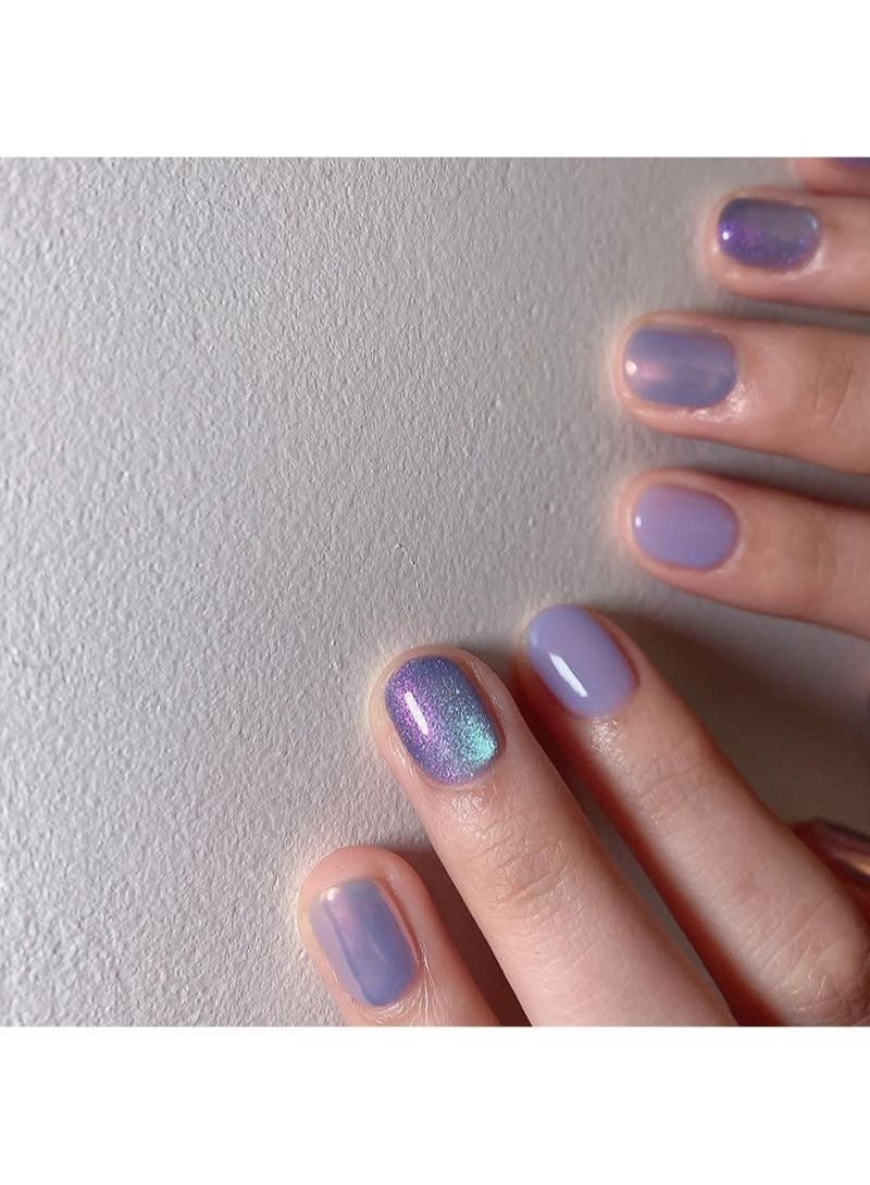 SCHAVO Purple Starry Sky 24Pcs Short Press On Nails - Image 1
