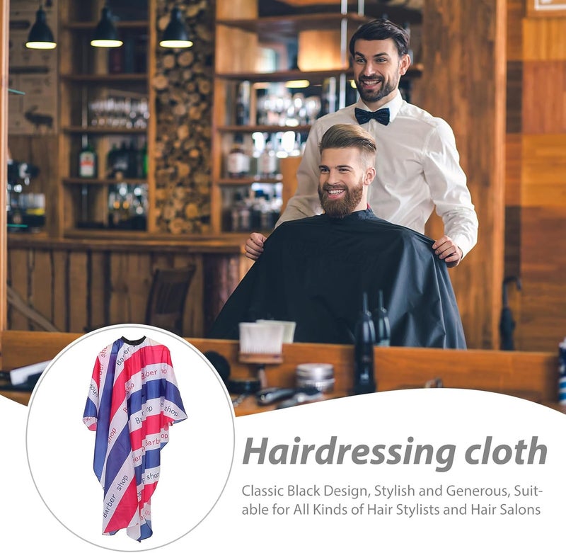 Hair Cutting Cape for Adults Barber Haircut Cape Decorative Striped Large Vintage for Home and Professional Use - Image 3