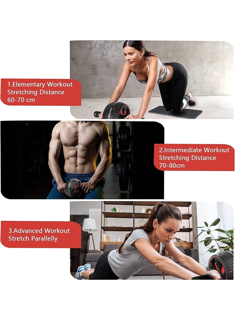 SportQ Abdominal Roller Wheel for Abdominal Muscle Exercise, Core Strength Training, Home Gym Fitness Workout with Knee Pad Accessories - Image 2