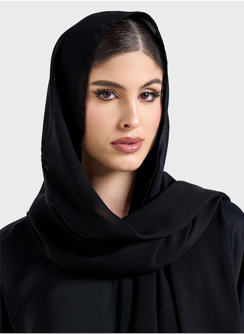 Khizana - Abaya With Embellished Sleeves & Sheila - Image 1