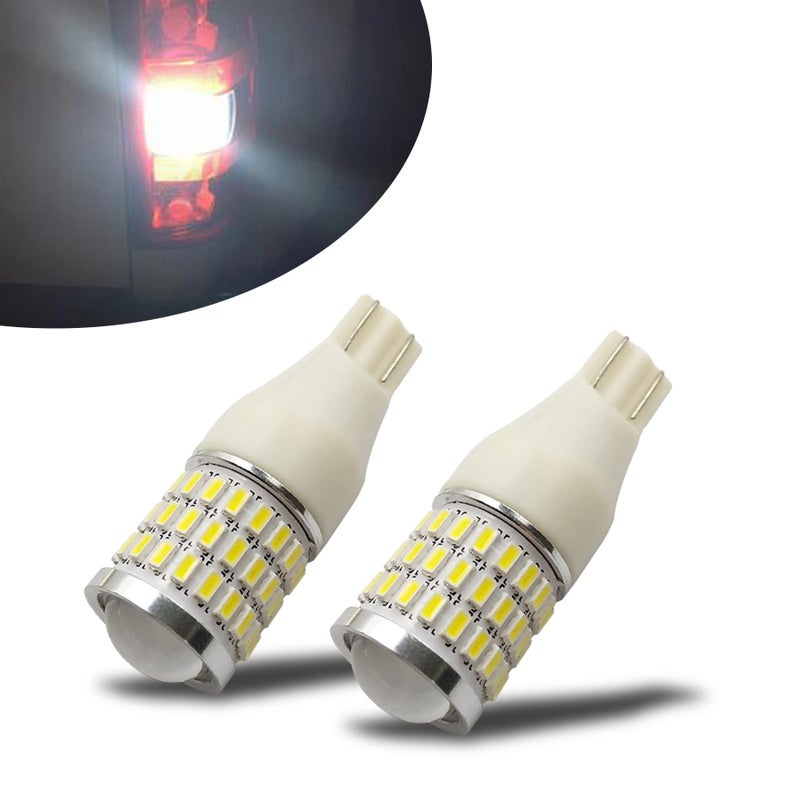 مصباح LED iBrightstar 912 921 للإضاءة الاحتياطية وإضاءة الرجوع عالية القوة مع عدسة خالية من الأخطاء T15 906 922 W16W 6000K أبيض
