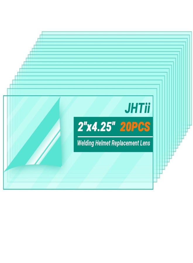 JHTii 20pcs Welding Helmet Lens, 2"X4.25" Welding Helmet Replacement Lens - Image 1