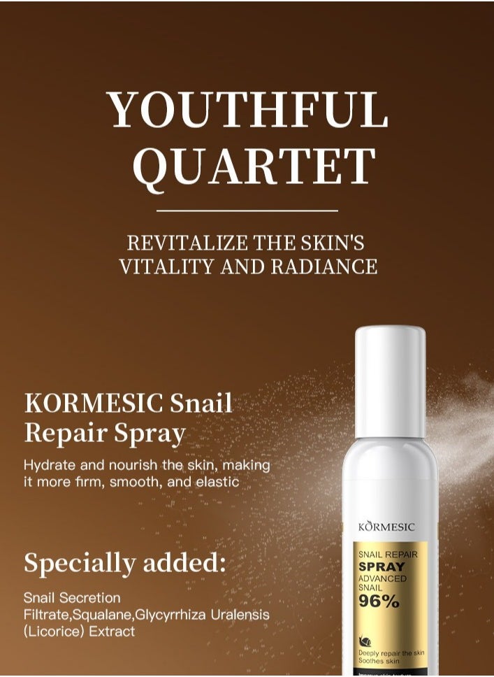 Kormesic Snail Skincare 4-Piece Set | Serum 30ml + Eye Cream 30g + Face Cream 50g + Mist 150ml  - Image 3