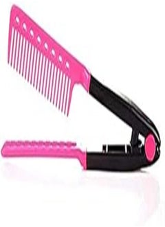 V Shaped Easy Comb | Hair Straightening Tool for Straighter Tresses Without Stresses (pink )