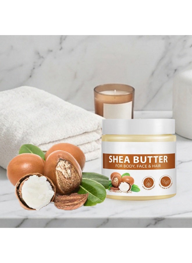 Shea Butter, All-Natural Butter Provides Deep Nourishing Moisturizing, 100% Pure Natural Moisturizer, Suitable For Body, Face and Hair, Long-Lasting Moisturizing 200g. - Image 4