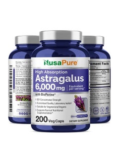 NusaPure Pure Astragalus 6000 Mg Per Caps 200 Capsules  - Image 4