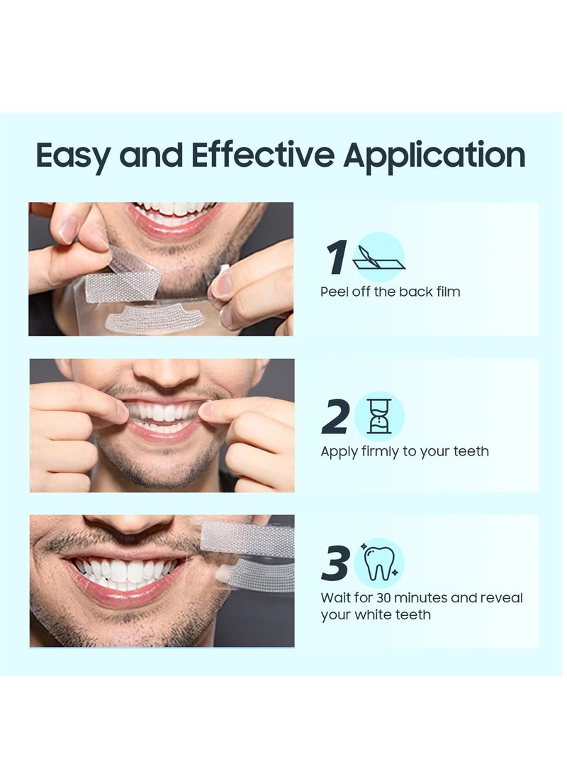 Generic 56 Pcs Whitening Strips, Teeth Whitening White Stripes Bleaching Teeth Stripes, Advanced No Slip Technology and Effective Stains Removal, Achieve a Whiter, Brighter Smile (28 Pairs, 56 Pcs)  - Image 5