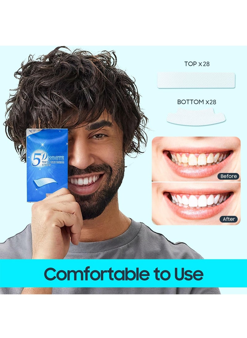 Generic 56 Pcs Whitening Strips, Teeth Whitening White Stripes Bleaching Teeth Stripes, Advanced No Slip Technology and Effective Stains Removal, Achieve a Whiter, Brighter Smile (28 Pairs, 56 Pcs)  - Image 4