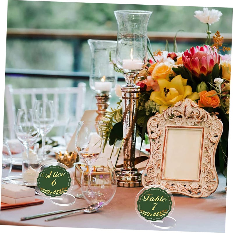 10pcs Clear Acrylic Table Number Signs For Wedding Decorations And Party Events - Image 4