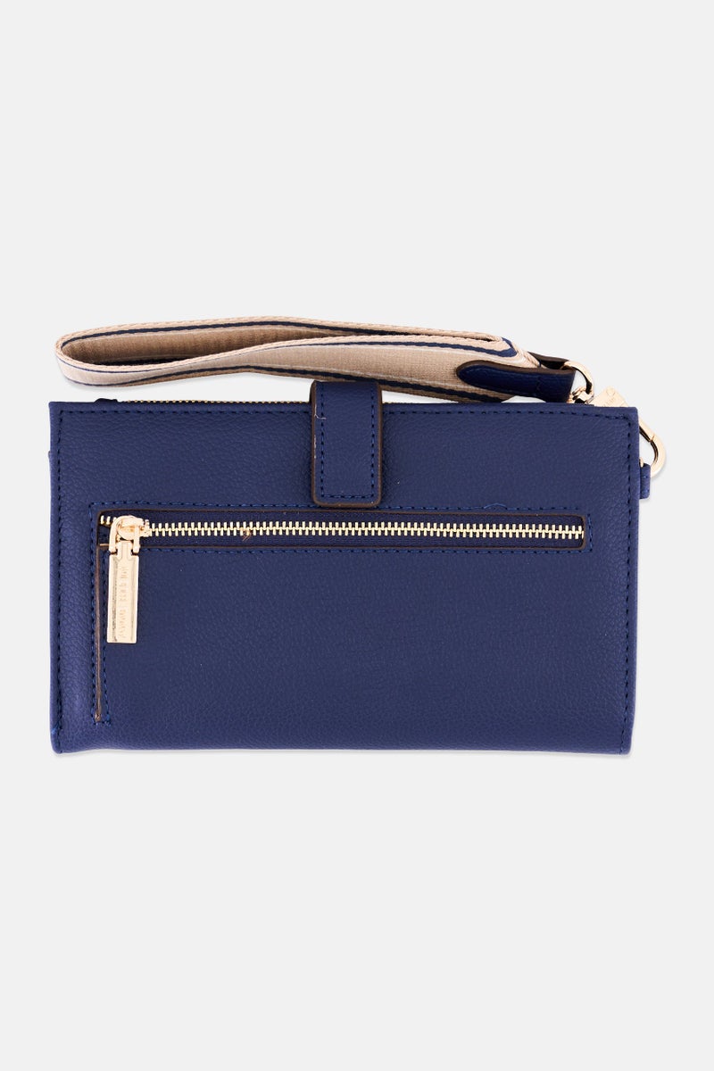 ANNE KLEIN Women Brand Logo Long Wallet, Navy - Image 2