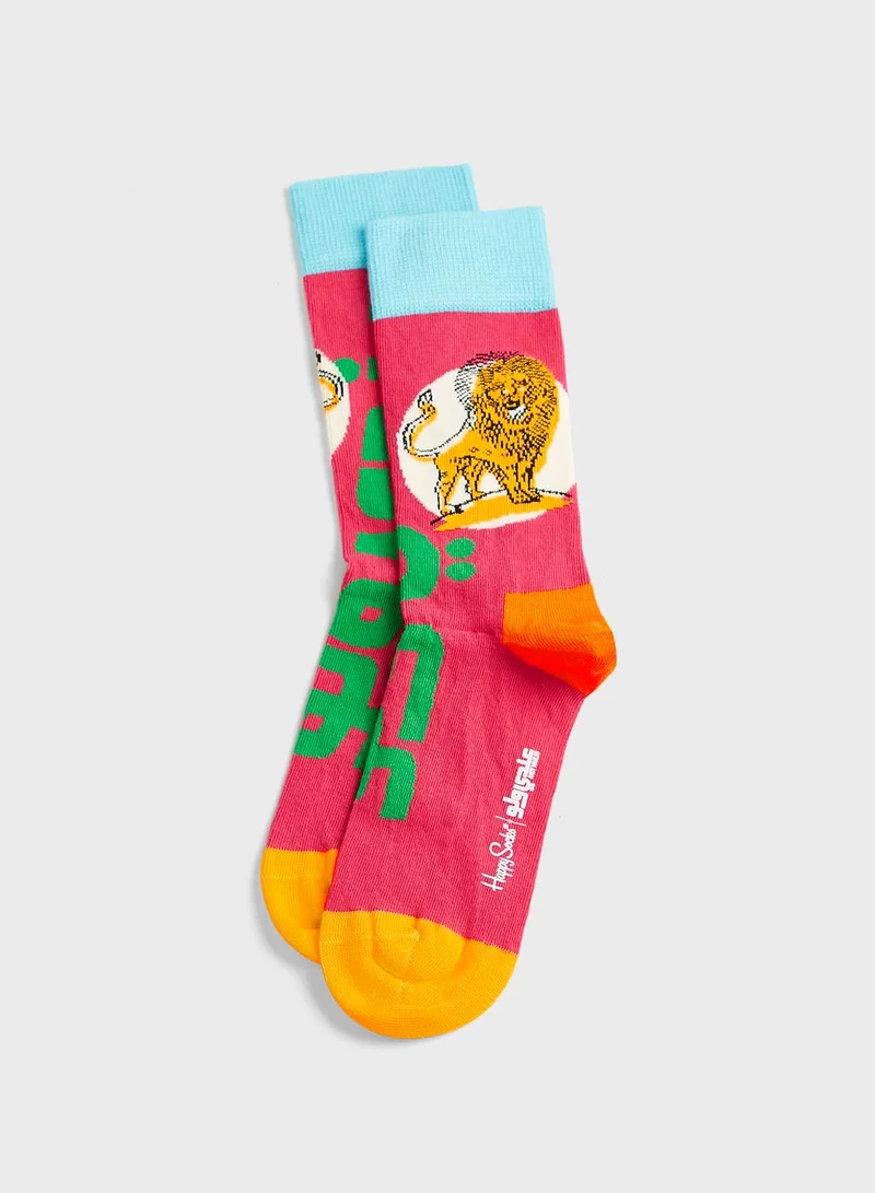 Happy Socks Atlas Lion Socks