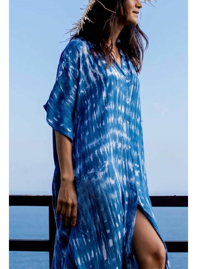 YouKD Bohemian Kimono Long Cardigan Maxi Loungewear Beach Swimsuit Cover Up Dress for Women - Image 2