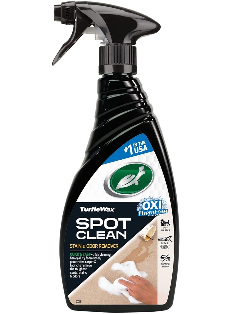 TurtleWax Car Upholstery Cleaner for Removing Stains and Odors from Fabric – Effective Oxi Formula – Spray for Seats and Carpets – 500ml  - Image 1