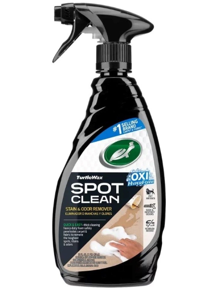 TurtleWax Car Upholstery Cleaner for Removing Stains and Odors from Fabric – Effective Oxi Formula – Spray for Seats and Carpets – 500ml - Image 1