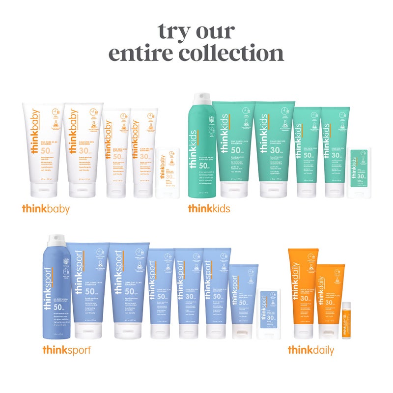 Thinksport SPF 30 Sport Sunscreen, 3oz â€“ Clear Zinc Oxide, Water-Resistant Mineral Sun Lotion for Sports & Active Use, Reef-Safe, Vegan, Broad Spectrum UVA/UVB Protection - Image 5