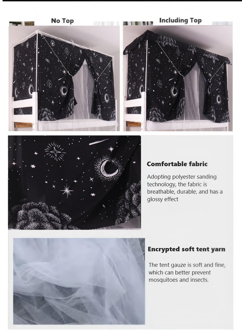 SISGL ستارة سرير مفرد من أبر ديك مع حامل وشبكة ناموسية - Image 4