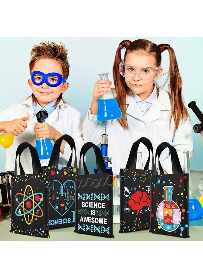 Ferraycle 24 Pcs Science Party Favor Bags Truck Goodie Gift Treat Bag Non Woven Birthday Party Decorations for Kids (Black,Cool) - Image 2